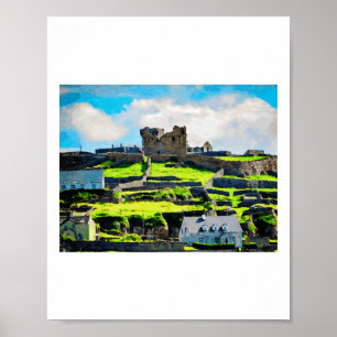Watercolor Painting Of Inishmore Landscape Showcas Poster