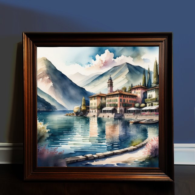 Watercolor Painting of  Lake Como Poster (Creator Uploaded)