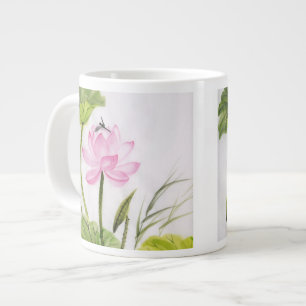 Watercolor Painting Of Lotus Flower 2 Large Coffee Mug