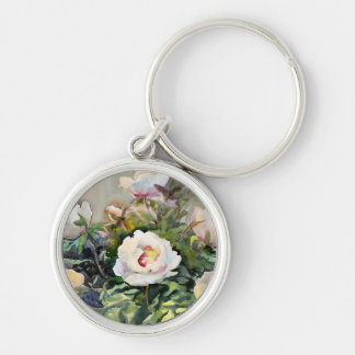 Watercolor Painting Of The Beautiful Flowers Key Ring