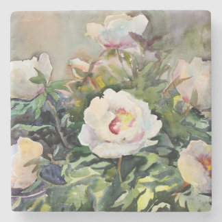 Watercolor Painting Of The Beautiful Flowers Stone Coaster