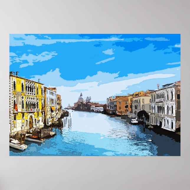 Watercolor Painting of Venice, Italy Poster (Front)