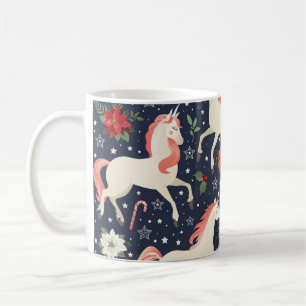 Watercolor painting retro floral seamless pattern coffee mug