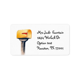 watercolor painting Return Address Mailing Label