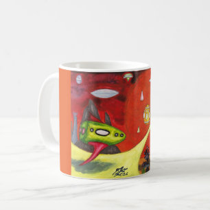 Watercolor Painting Science Fiction Dimension Art Coffee Mug
