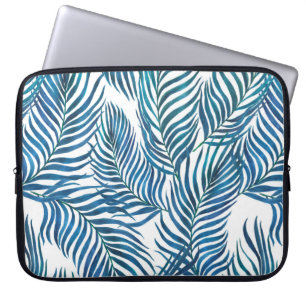 Watercolor painting seamless pattern with tropical laptop sleeve