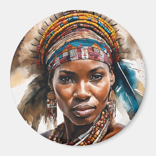 Watercolor Painting Set, Hyper Realistic Character Magnet (Front)