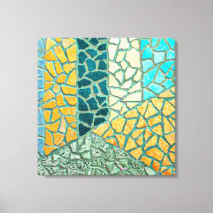 Watercolor Painting Stone Mosaic + your ideas Canvas Print