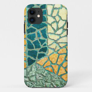 Watercolor Painting Stone Mosaic + your ideas iPhone 11 Case