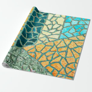 Watercolor Painting Stone Mosaic + your ideas Wrapping Paper