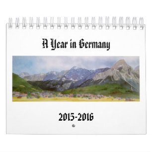 Watercolor paintings of German landscapes Calendar