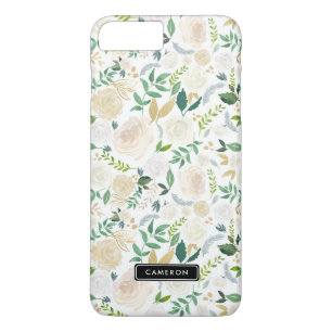 Watercolor Pale Peonies Custom iPhone 8 Plus Case