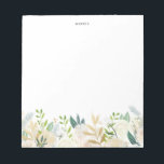 Watercolor Pale Peonies Gold Foil Custom Floral Notepad<br><div class="desc">Whimsical floral notepad featuring watercolor illustrations of pale peonies and roses,  greenery and faux gold foil accents.  This floral notepad will be perfect as a personalized gift. Personalize by adding a name or short phrase.</div>