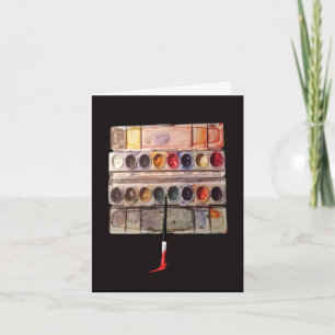 Watercolor Palette birthday card