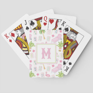 Watercolor Palm Beach Mahjong Playing Cards