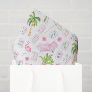 Watercolor Palm Beach Mahjong Tissue Paper
