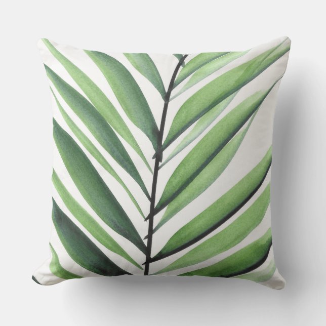 Watercolor Palm Cushion (Front)