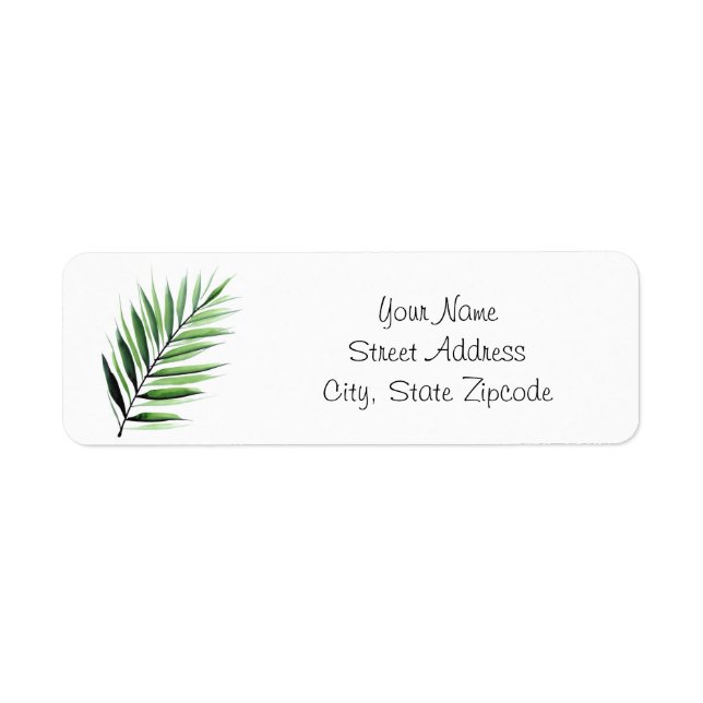 Watercolor Palm Fronds (Front)