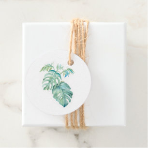 Watercolor Palm Leaves Favour Tags