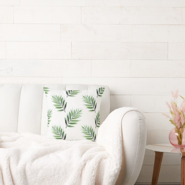  Watercolor Palm Pattern    Cushion (Couch)