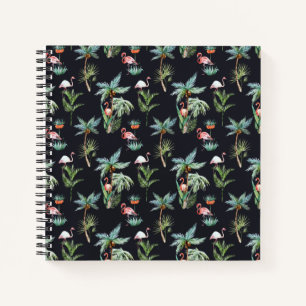 Watercolor Palm Pattern Notebook