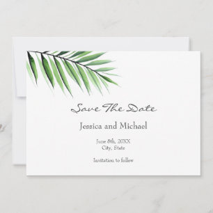 Watercolor Palm  Save The Date