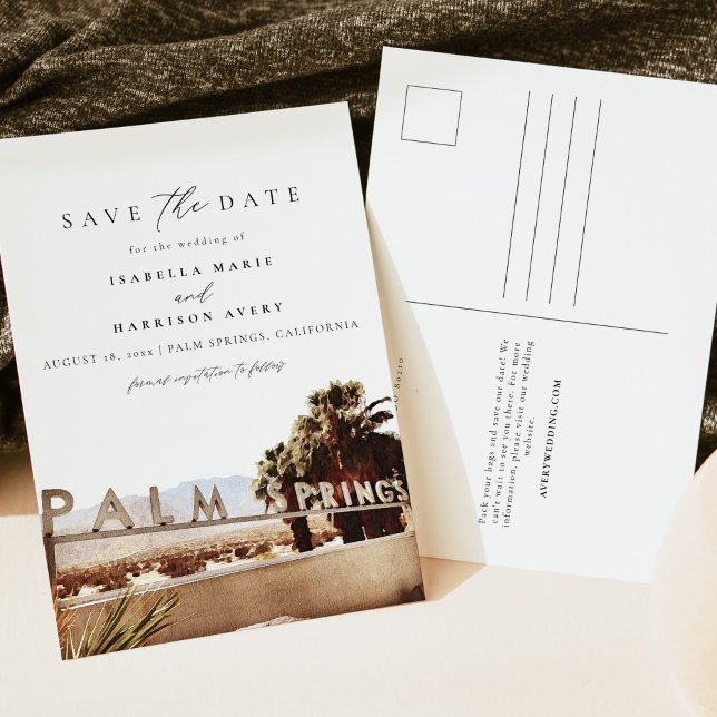 Watercolor Palm Springs California Desert Boho Postcard (Creator Uploaded)