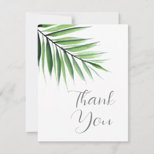 Watercolor Palm Thank You Card