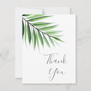 Watercolor Palm Thank You Card