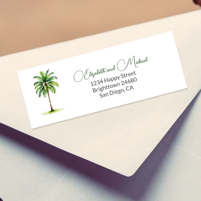 Watercolor Palm Tree Elegant Modern Chic Wedding (Creator Uploaded)