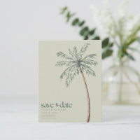 Watercolor Palm Tree Photo Beach Wedding