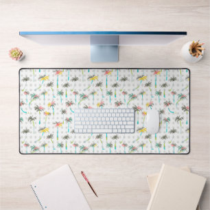 Watercolor Palm Trees Desk Mat