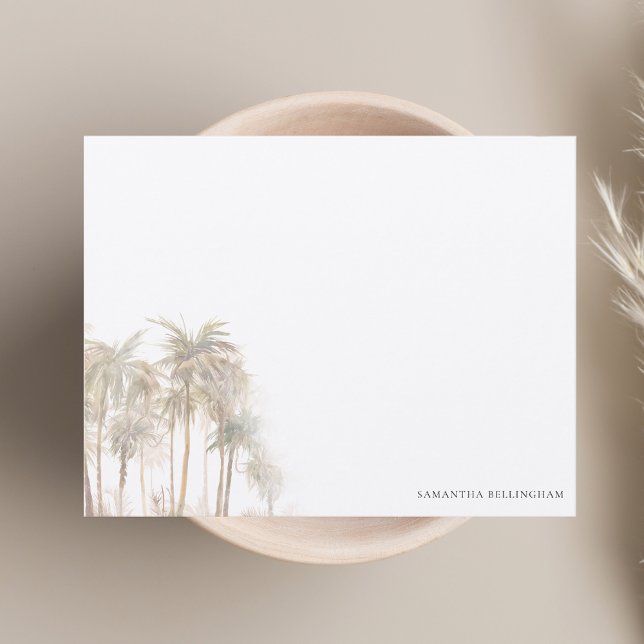 Watercolor Palm Trees Personalised Card (Watercolor Palm Trees Personalized Note Card)