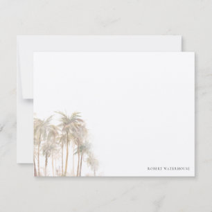 Watercolor Palm Trees Personalized Thank You Card