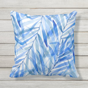 Watercolor Palms Hawaiian Tropical Reversible Cushion