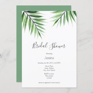'Watercolor Palms' Invitation