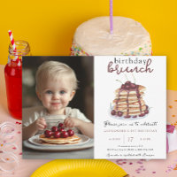 Watercolor Pancake First Birthday Brunch Party