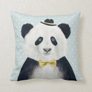 Watercolor Panda Bear Cushion