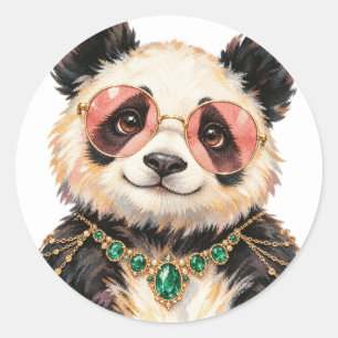 Watercolor Panda Bear Cute Animal Art Sticker