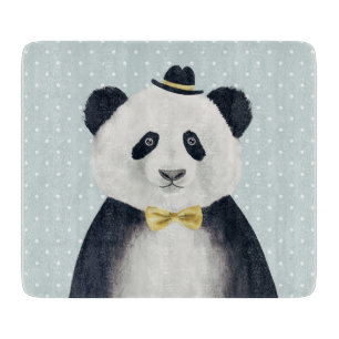 Watercolor Panda Bear Cutting Board