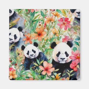Watercolor Panda Bear Magnet
