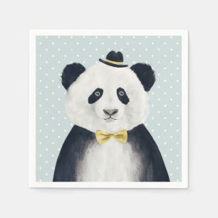 Watercolor Panda Bear Napkin