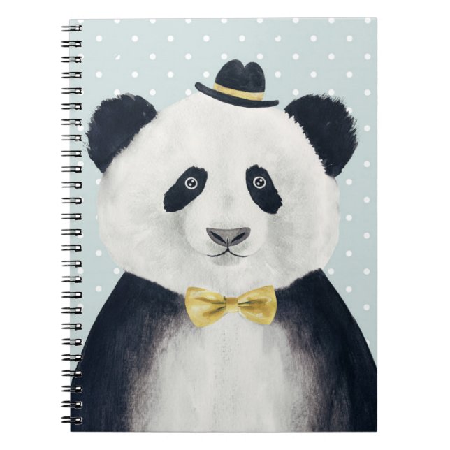 Watercolor Panda Bear Notebook (Front)