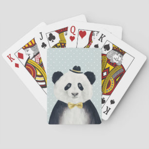 Watercolor Panda Bear Playing Cards