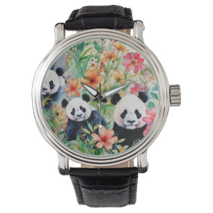 Watercolor Panda Bear Watch
