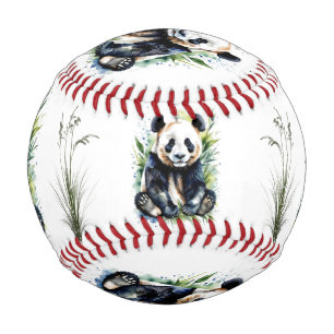  Watercolor Panda Bears  Baseball