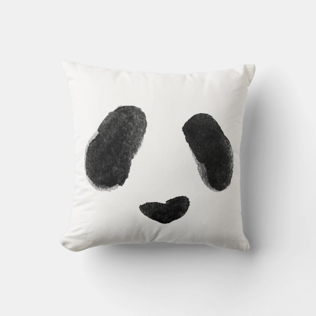Watercolor Panda Heart Face Cushion (Front)