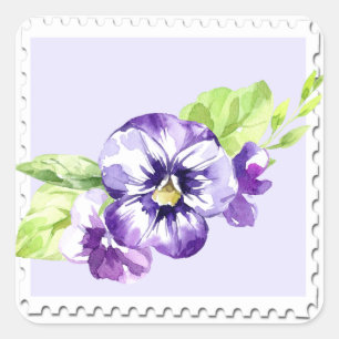 Watercolor Pansy Flower Sticker