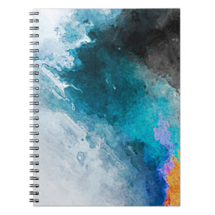 Watercolor paper background. Abstract Painted Illu Notebook