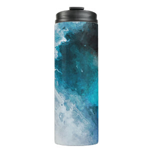 Watercolor paper background. Abstract Painted Illu Thermal Tumbler